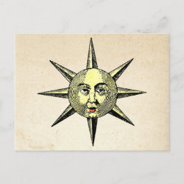 Cartão Postal Astronomia Renascentista - Coloração da face solar
