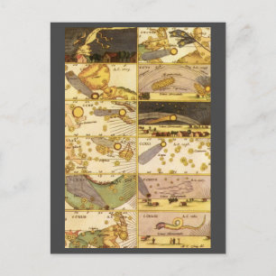 Cartão Postal Astronomia Vintage, Estrelas Anticas de Constelaç