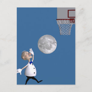 Cartão Postal Astrônomo jogando basquete