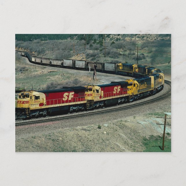 CARTÃO POSTAL AT&SF GE (Frente)