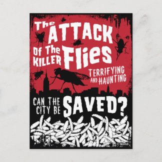 Cartão Postal Ataque de moscas!
