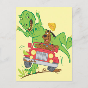 Cartão Postal Ataque T-Rex Scooby-Doo