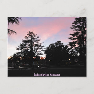 Cartão Postal Atascadero Sunken Gardens ao Sunset