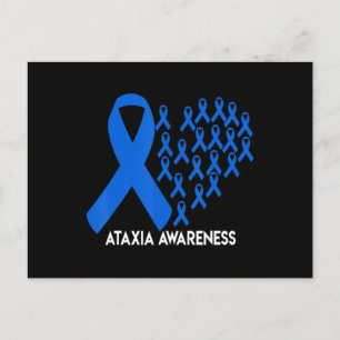 Cartão Postal Ataxia Sensibilização Fita azul Presente T-Shirt31