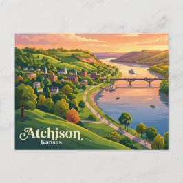 Cartão Postal Atchison Riverfront Kansas