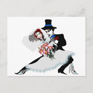 Cartão Postal "Até a morte nos faz parte - Dia do casamento mort