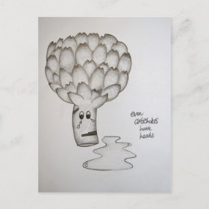 Cartão Postal até alcachofras têm coração
