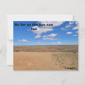 Cartão Postal Até onde os olhos podem ver