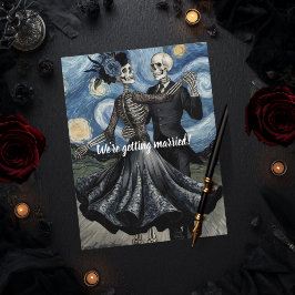 Cartão Postal Até que a Morte Esqueleto Van Gogh Gótico Salve a