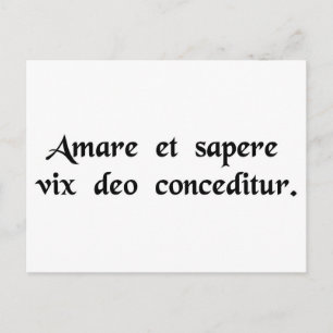 Cartão Postal Até um deus acha duro amar e ser sábio......