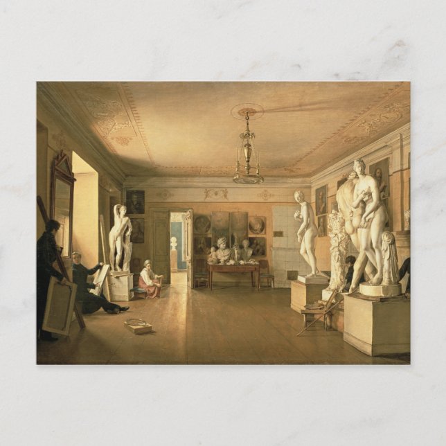 Cartão Postal Atelier do artista Alexey Venetsianov 1827 (Frente)