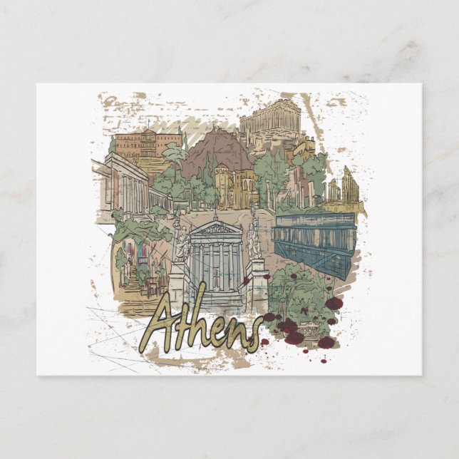 Cartão Postal Atenas (Frente)