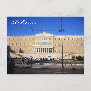 Cartão Postal atenas do parlamento helênico