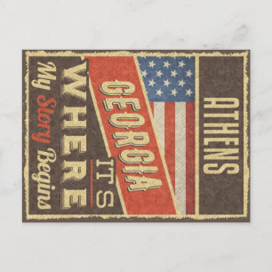 Cartão Postal Atenas Geórgia