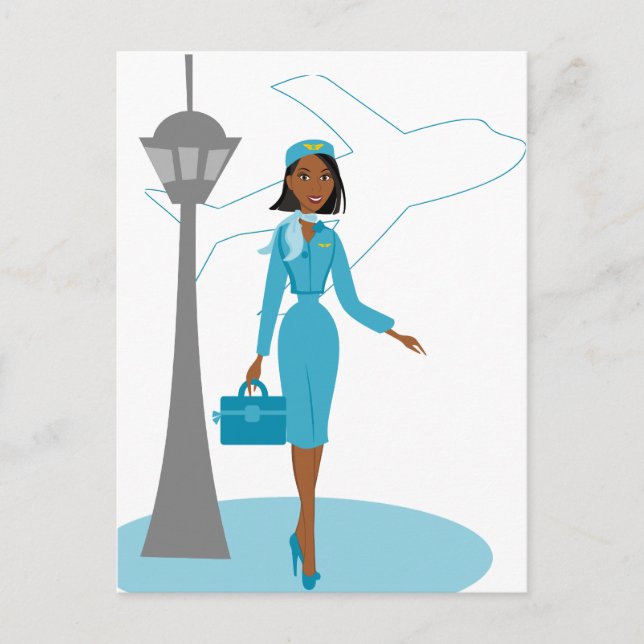 Cartão Postal Atendedor de Voo Fabuloso (Frente)