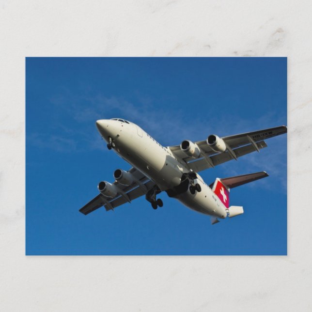 Cartão Postal Aterrissagem de aeronaves com jato (Frente)