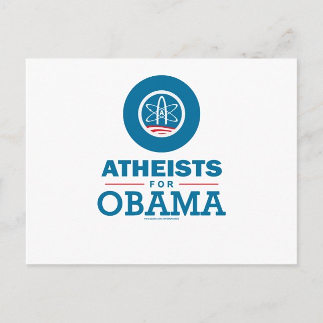 Cartão Postal Ateus para Obama (Frente)