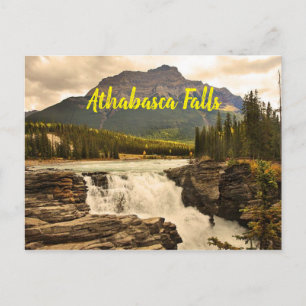 Cartão Postal Athabasca Falls Canadá estilizado