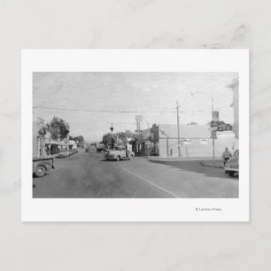 Cartão Postal Athena, Oregon Main Street View Fotografia