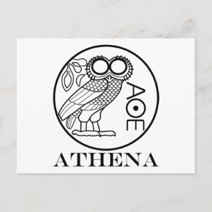Cartão Postal Athena’s owl tetradrachm (Engravers Font)