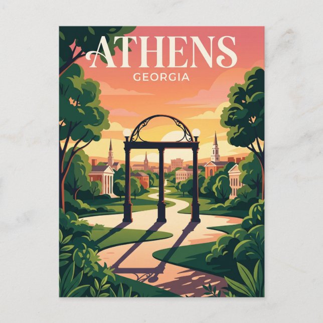Cartão Postal Athens EUA (Frente)