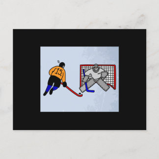Cartão Postal Atirada de Penalidade do Esporte de Hockey