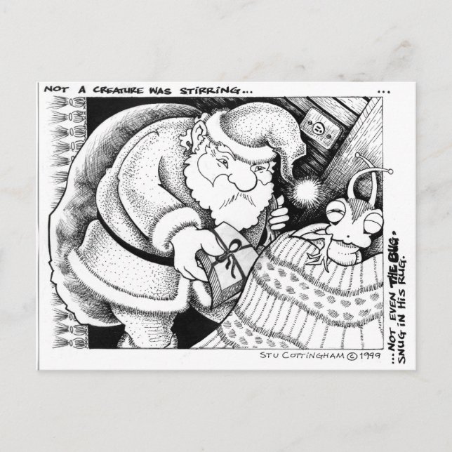 Cartão Postal Atirar como Inseto em um tapete (Frente)