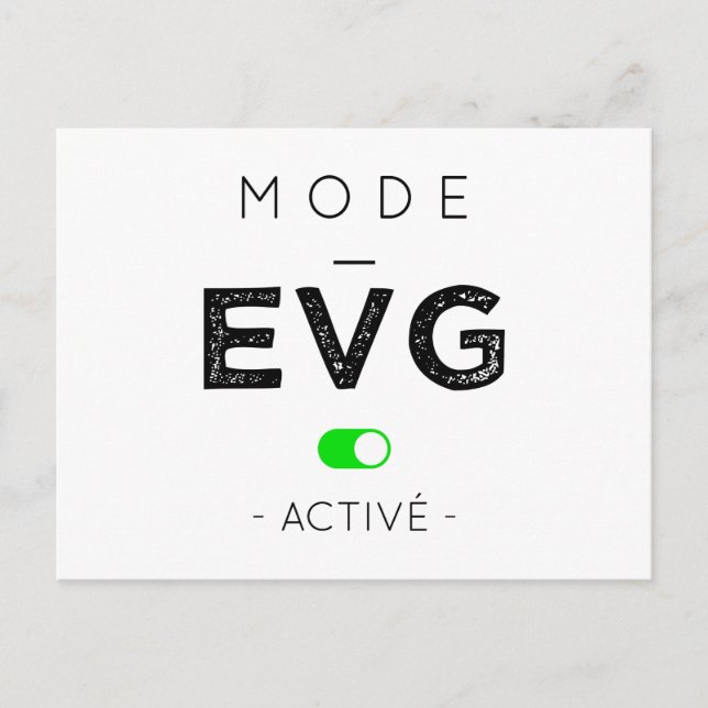 Cartão Postal Ativador de EVG Modo (Frente)