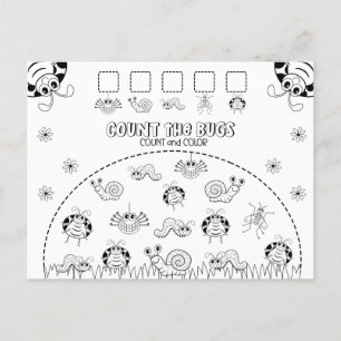 Cartão Postal Atividade Matemática Divertida da Conde e da Crian