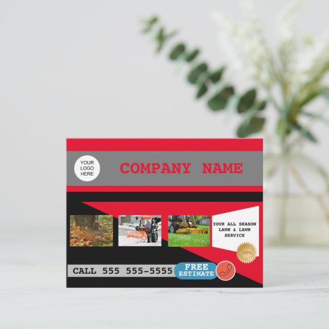 Cartão Postal Atividades de remoção de neve e assistência técnic (Em pé/Frente)