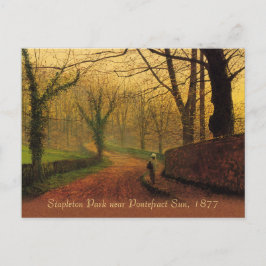 Cartão Postal Atkinson Grimshaw Stapleton Park 1877 CC0083
