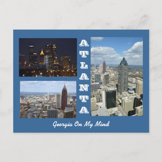 Cartão Postal Atlanta, Cartão-postal da Georgia Cityscape (Frente)
