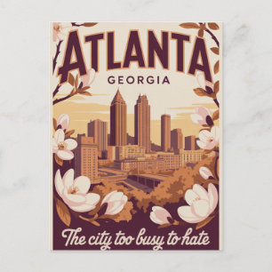 Cartão Postal Atlanta Geórgia A Cidade Demais Ocupada para Odiar