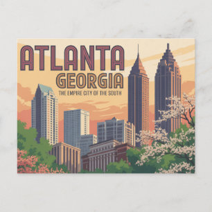 Cartão Postal Atlanta Geórgia A Cidade do Império do Sul