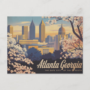 Cartão Postal Atlanta Geórgia A Cidade Porta do Sul