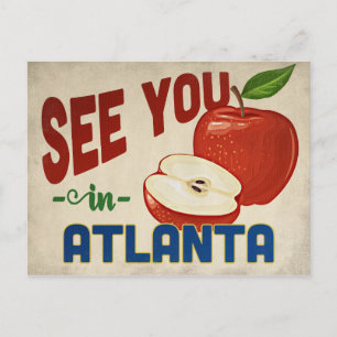Cartão Postal Atlanta Georgia Apple - Viagens vintage
