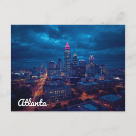 Cartão Postal Atlanta Georgia Downtown Skyline