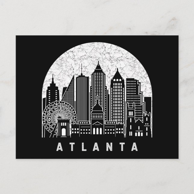Cartão Postal Atlanta Georgia Skyline (Frente)