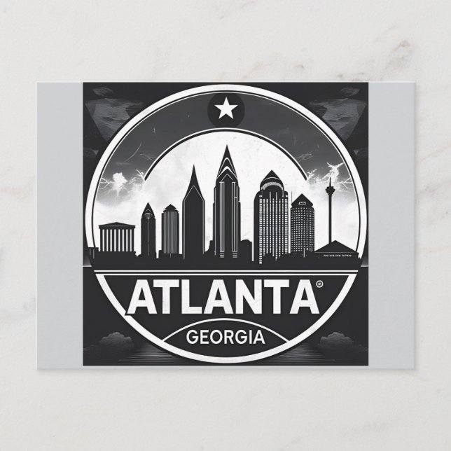 Cartão Postal Atlanta Georgia Skyline (Frente)