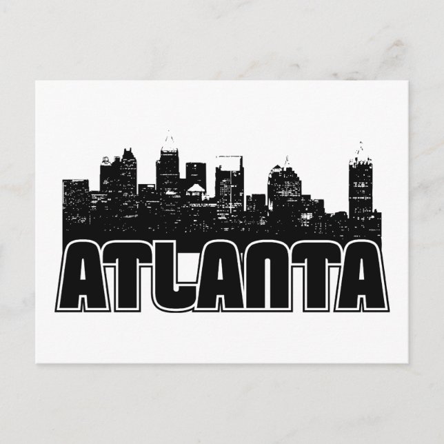 Cartão Postal Atlanta Skyline (Frente)