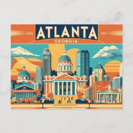 Cartão Postal Atlanta Vibes Retro Tributo ao Coração do GRG