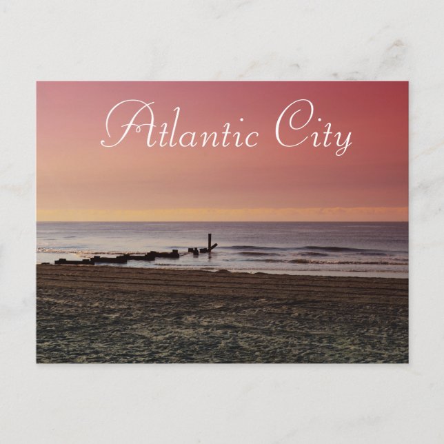 Cartão Postal Atlantic City em Dusk (Frente)