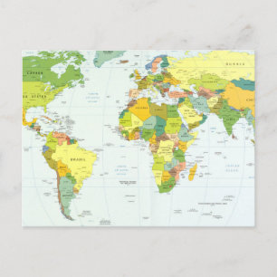 Cartão Postal Atlas do Mundo do Mapa