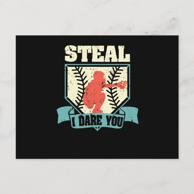 Cartão Postal Atleta desportivo engraçado de baseball (Frente)