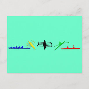 Cartão Postal Atleta Olímpico Mens Remando Esportes Femininos