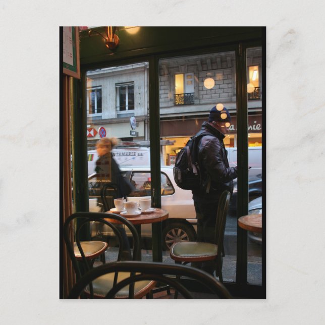 Cartão Postal Atmosfera parisiense Rue Rambuteau perto de Beaubo (Frente)