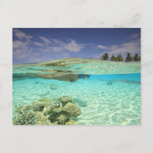 Cartão Postal Atol Sul de Huvadhoo, Maldivas do Sul, Oceano Índi