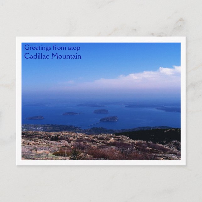 Cartão Postal Atop Cadillac Mountain (Frente)