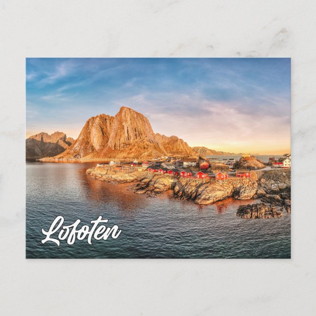 Cartão Postal Atordoamento Do Sol Sobre Lofoten, Noruega (Frente)