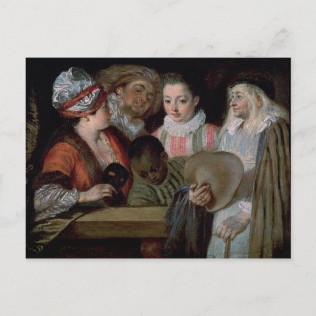 Cartão Postal Atores do Teatro Francais, c.1714-15 (Frente)